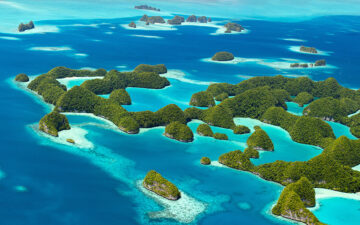 Palau islands from above